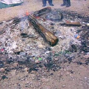 Restos de la hoguera
